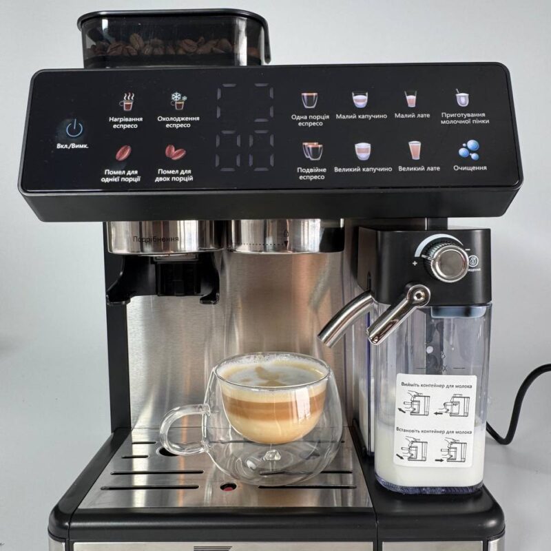 Автоматична Кавова машина Zepline ZP-6807 1500 Вт зі встроєною кавомолкою 20Bar