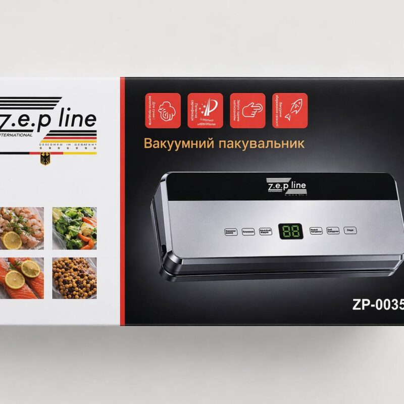 Вакуумний пакувальник 200Вт з сенсорним дисплеєм Zepline ZP-00357