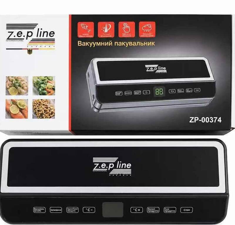 Вакуумний пакувальник 200Вт з сенсорним дисплеєм Zepline ZP-00374